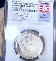 2014-S Baseball Hall Of Fame NGC - PF 70 ULT CAM