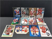 Lot of 12 Zetterberg and Yzerman Hockey Cards