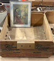 Wooden crate w/ picture