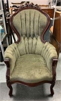 Victorian Channel Tufted Back Parlor Chair