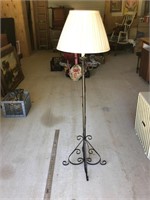 Metal Floor Based Lamp with Shade No Finial
