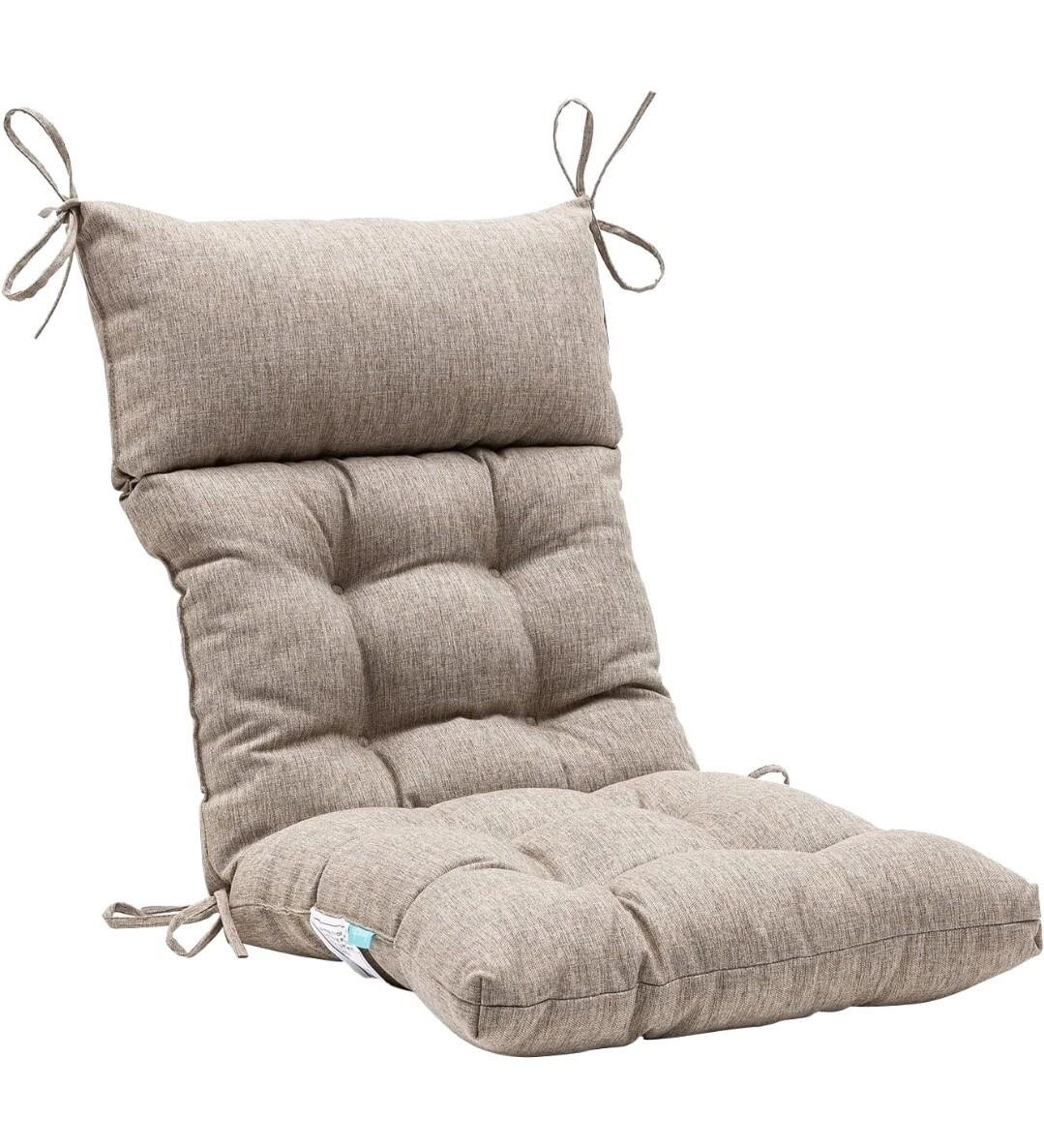 QILLOWAY Indoor/Outdoor High Back Chair Cushion