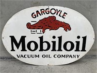 MOBILOIL GARGOYLE Vacuum Oil Company Enamel Sign