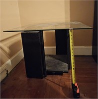 GlassTop Side Table #1 - Read Description