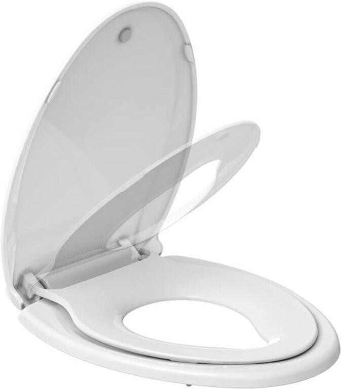 Yasfel Elongated Toilet Seat With Potty Training