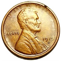 1919-S Lincoln Wheat Penny LIGHTLY CIRCULATED