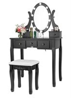 VIVOHOME Makeup Vanity Set with 10 Dimmable LED