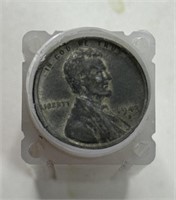 ROLL OF STEEL WHEAT  LINCOLN PENNIES