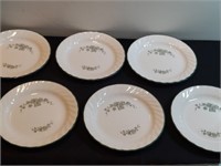 6pc Callaway Green Ivy Corelle Pyrex Milk Glass