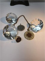 Coin Jewelry with sterling silver bezels lot (3 pc