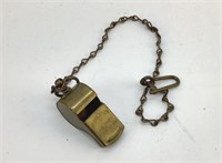 Vintage Solid Brass US Army Whistle