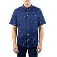 Jachs Men's MD Short Sleeve Button Up Shirt, Blue