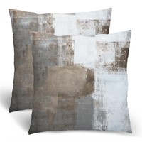 Brown Grey Pillow Cover  Taupe Modern Abstract