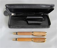 Handcrafted Pen Set & Case (Wood)