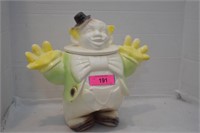 Vintage Clown Cookie Jar. Calif. USA. Two Chips as