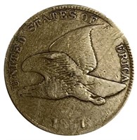 1857 Flying Eagle Cent - VG Details