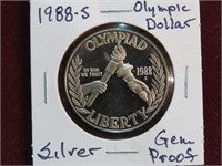 1988 S OLYMPIC DOLLAR 90% GEM PROOF