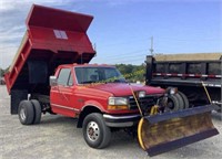 1994 Ford F-350 XLT 1 TON DUMP BODY AND 90" PLOW A
