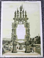 LITHOGRAPH CIVIL WAR HONORABLE DISCHARGE MONUMENT
