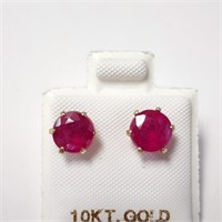 10K Gold Ruby Earrings