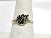 Marcasite Sterling Silver Ring Size 7.75 NEW