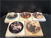 (5) Norman Rockwell Decorative Plates