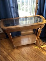 glass top end table