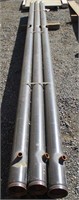 (5) Metal Pipes Approx 4" x 242" Long