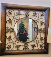 Decorative Metal Frame Round Mirror