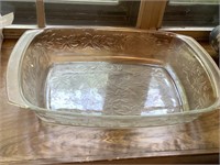 Large Decorative Glass Serving Bowl