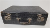 Old Hard Shell Leather Suitcase