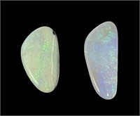 Pair of Free Form Natural Opals