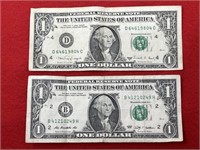 1988-A & 2009 One Dollar Federal Reserve Notes