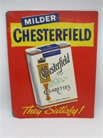 VINTAGE CHESTERFIELD CIGARETTES METALL SIGN