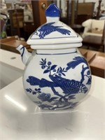 BLUE & WHITE BIRD FORMALITIES TEAPOT