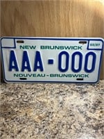 1987 NB License Plate