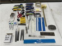 Various Office Supplies / Rulers / Belt Buckle