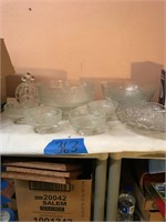 Fruit/Salad bowl set; glass bowl; +