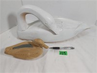 Wooden Swan & Duck orniments
