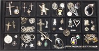 925 STERLING SILVER PENDANTS & CHARMS GROUP