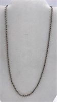 .925 Sterling Silver 18in Twist Necklace Chain