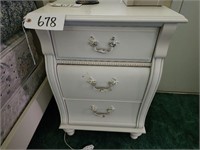 French Provencial Bedside Chest Drawers