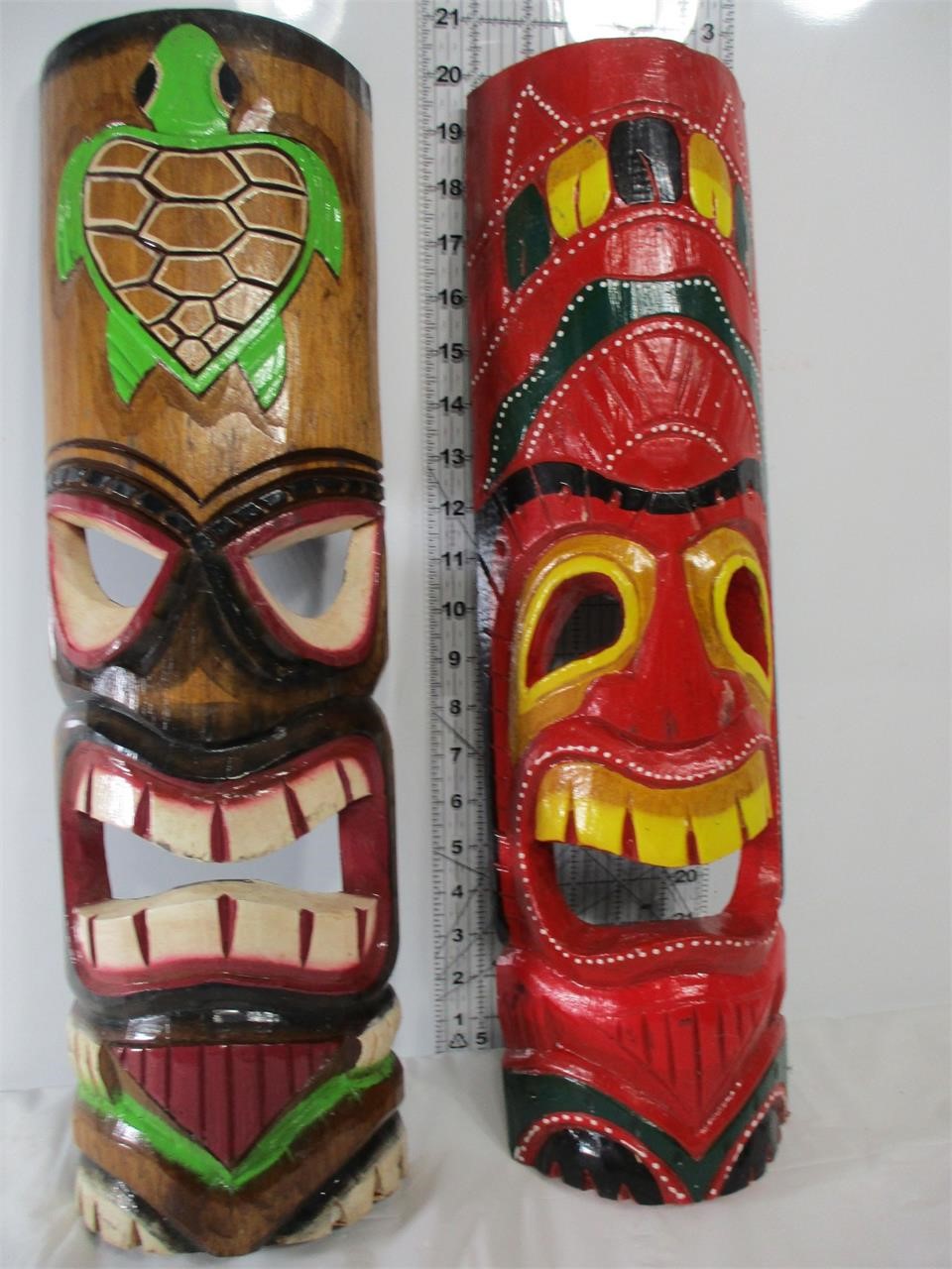 Wooden Tiki Mask 20 inch Wall Hanging Decor