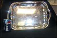 LARGE SILVERPLATED SERVING TRAY