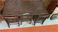 2 chairs and desk table (42in x 21in)