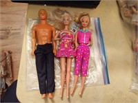 2 Barbie Dolls & Ken