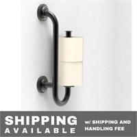 Vertical Grab Bar with Toilet Paper Holder