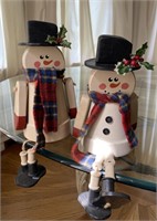 (2) Decorative Holiday Snowmen