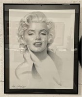 (II) Gary Saderup Marilyn Monroe Print 20 1/4” x