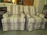 (2X) CLOTH PADDED ARM CHAIRS (KROEHLER)